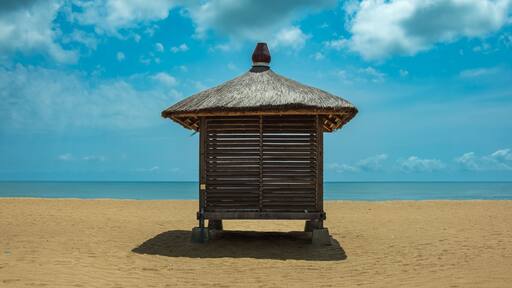 A beach house on the beach in Keta Ghana West Africa