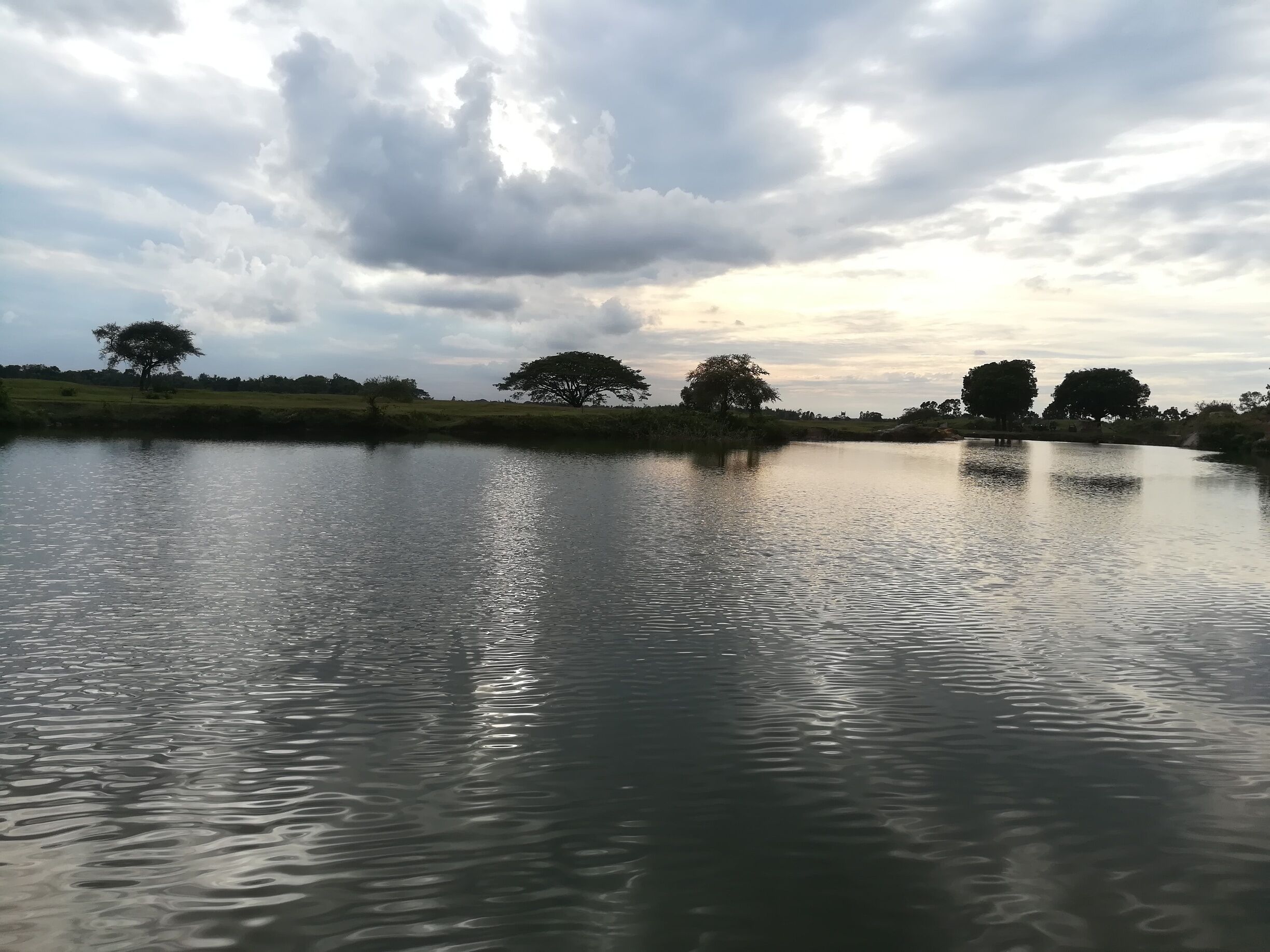 Pond by the china clay hill