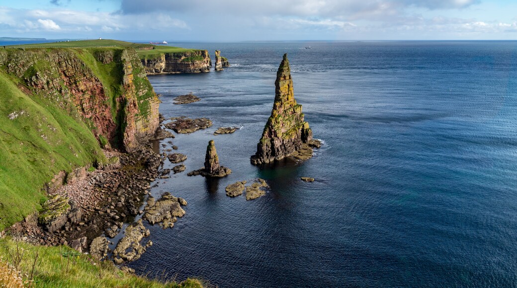 The scenic cliffs and stacks of Duncansby Head, Caithness, Scotland.