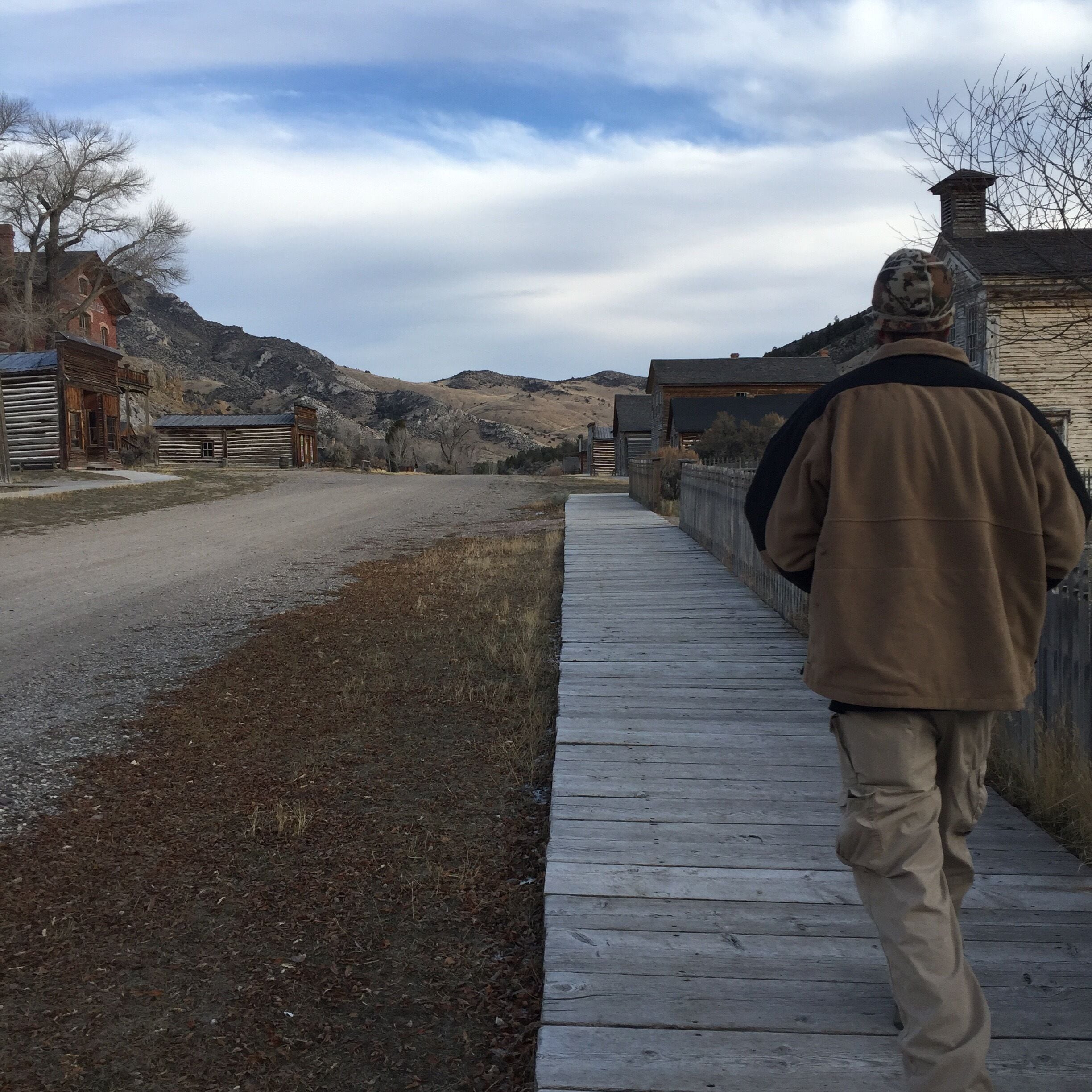 'Ghost town' sidewalks. 