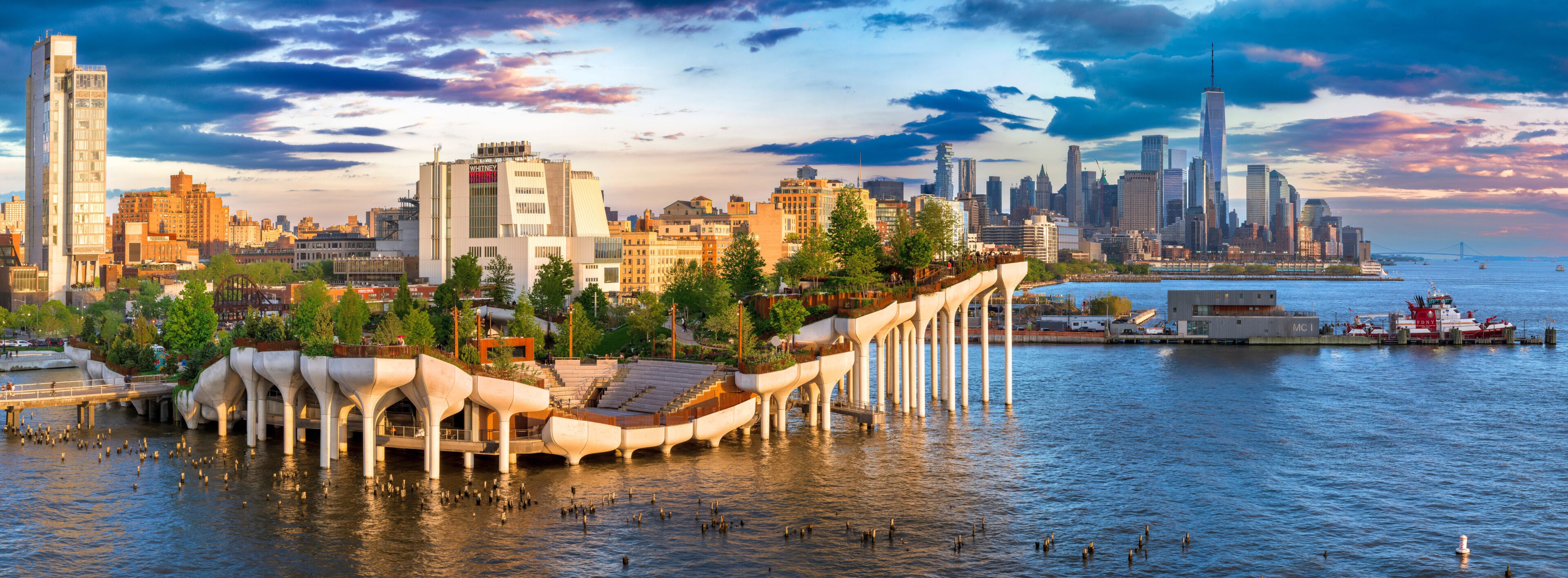 Little Island  is an artificial island park in the Hudson River west of Manhattan in New York City, adjoining Hudson River Park..Manhatten,New York City, NY, United States of America