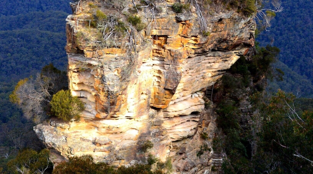 Solitary Rock. There is a staircase attached to this rock that juts out within the Jamison Valley. They use to allow tourists to climb the rock but has been closed for many years for fear it was unsafe and could collapse.
Such a beauty.
#solitaryrock#scenicworld#katoomba#bluemountains