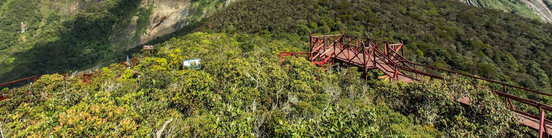 Mount Kinabalu viewed from the summit of nearby Maragang Hill