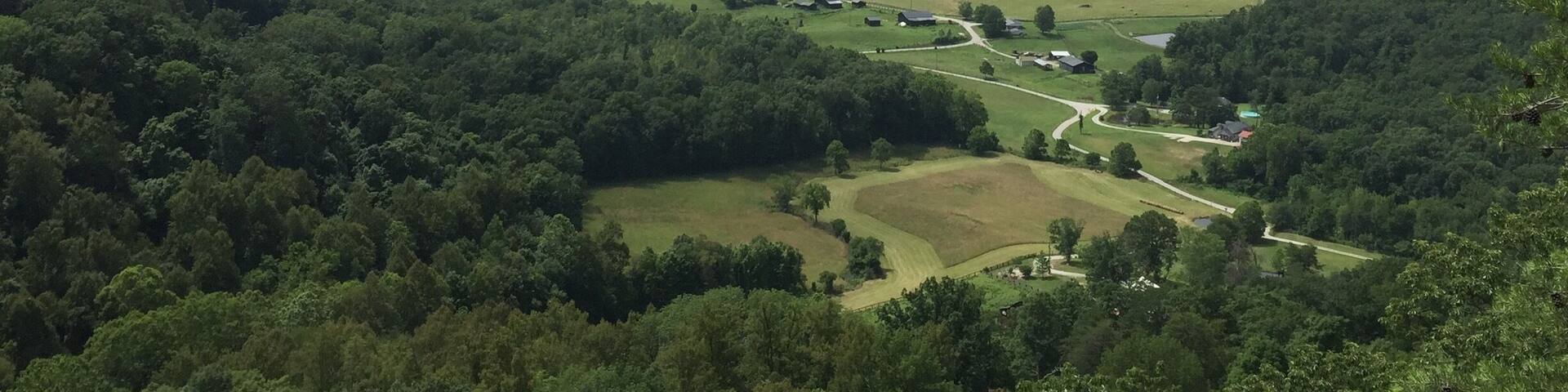 View from Indian Fort Overlook Berea Pinnacles.