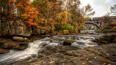 Beautiful Berea Falls In Autumn