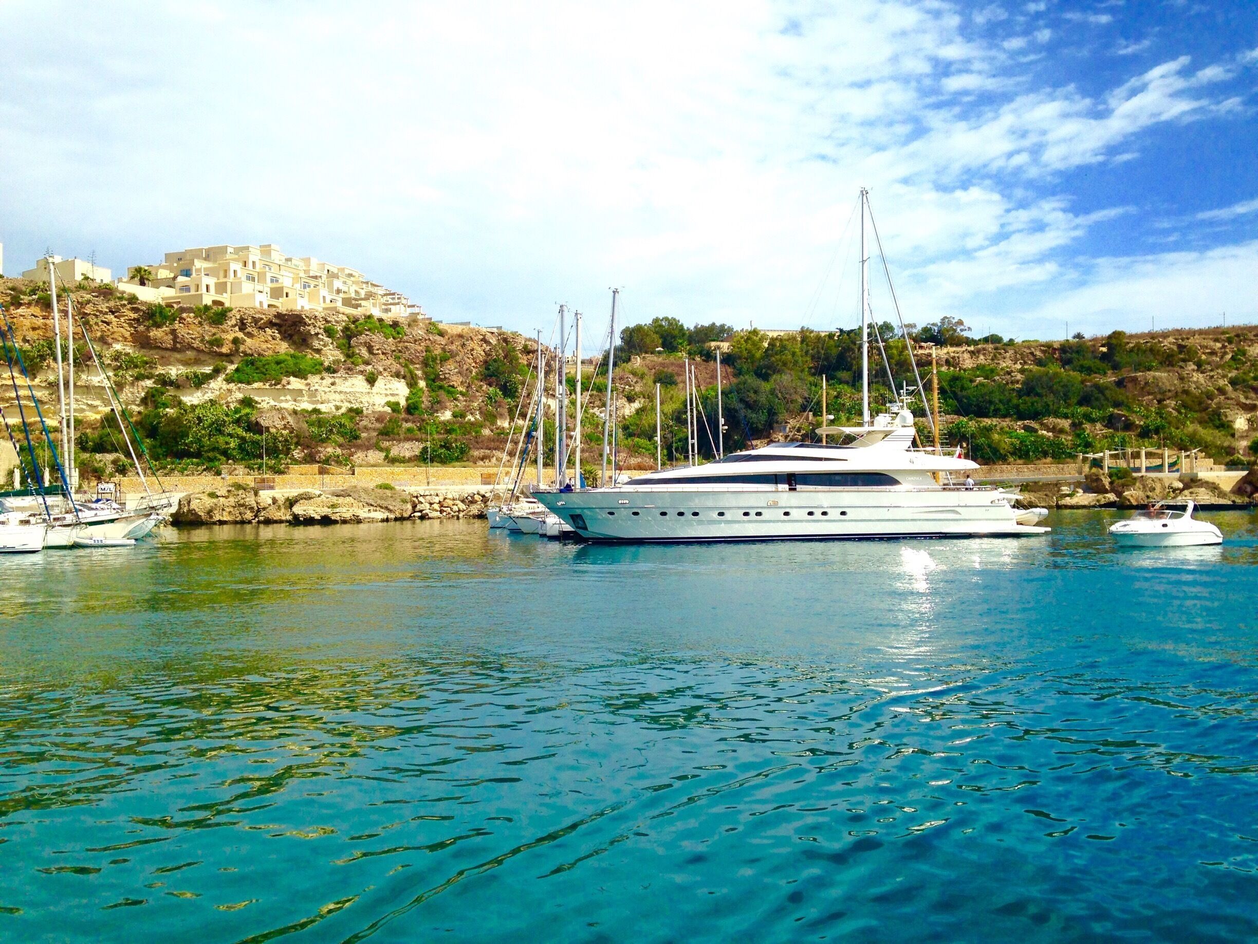 Arriving on the isle of Gozo, Malta
