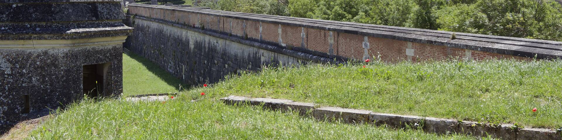 Ancient Royal City of Hiers-Brouage. Fortified garrison of the Charentais marshes. Courtine and Watchtower on the ramparts