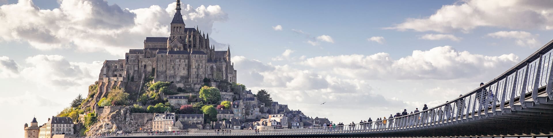 tidelands with Mont Saint-Michel, English Channel, Way of St. James, Route of Santiago de Compostela, Basse-Normandie, France