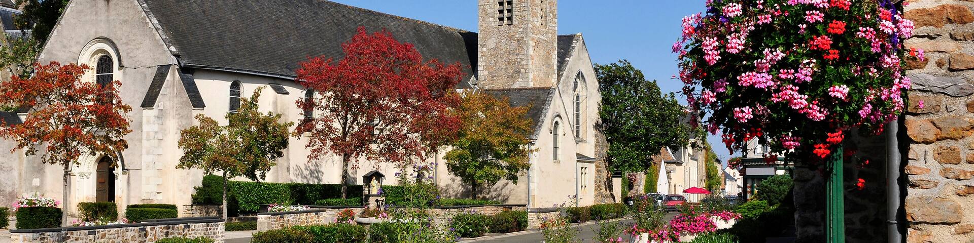 Eglise de Solesmes dans la Sarthe en France