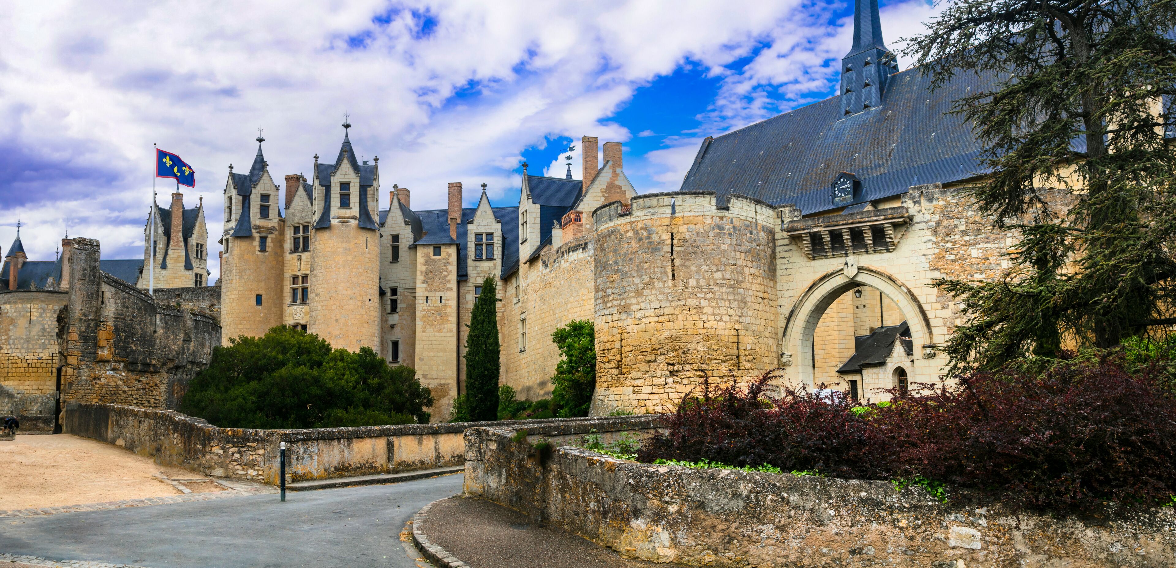 beautiful  medieval castles of Loire valley - Montreuil-Bellay. France