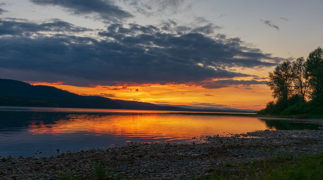 Sunset over McLeod Lake, British Columbia, Canada