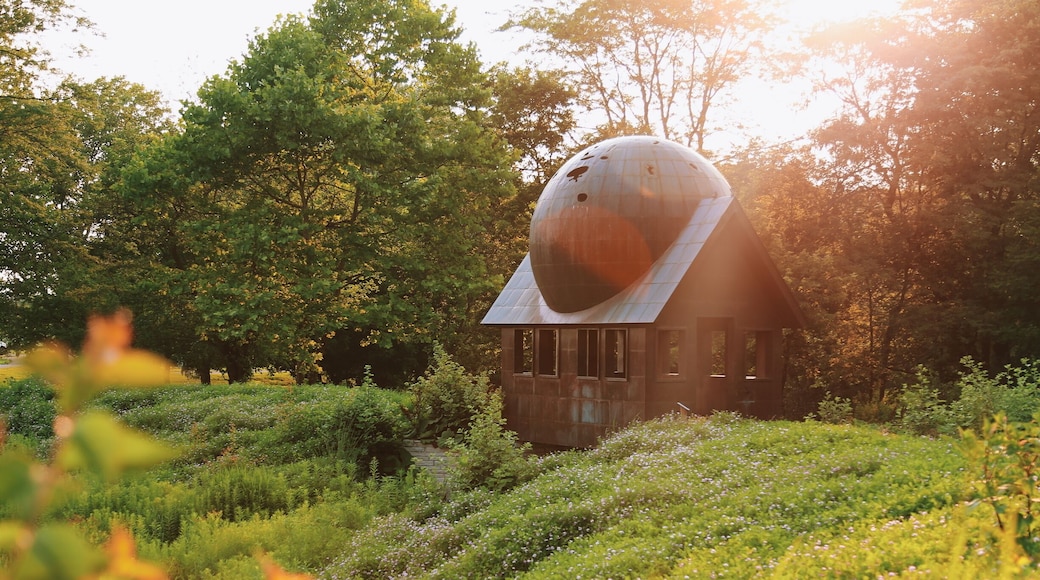 a piece of public art in a dublin park.