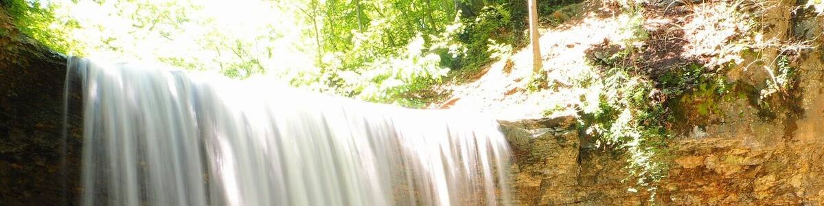 On the way to emptying into the Scioto River, the waters of Indian Run provide visitors with a couple unexpected waterfalls. Especially considering the current conditions of construction craziness surrounding the park.
