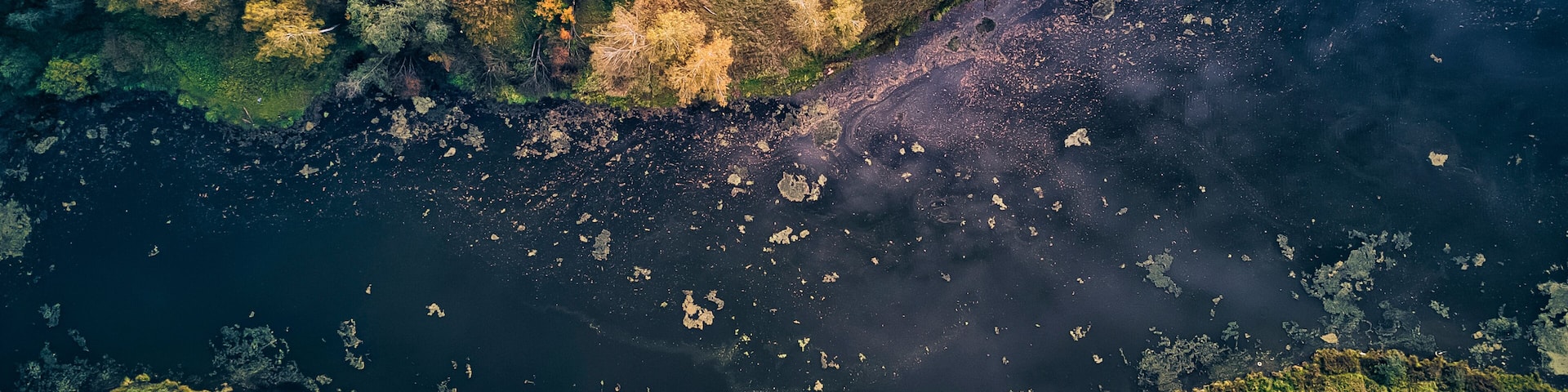 High angle view of Bethany pond