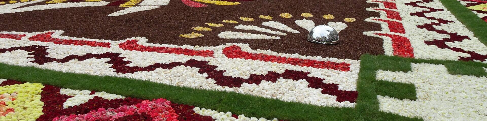 Every 2 years the Grand-Place in Brussels is covered with a flower carpet of begonias. The carpet of 77 m x 24 m is composed by about 120 volunteers, with more than 600.000 begonias. The 2018 theme of the flower carpet is Mexico. The carpet is dedicated to Guanajuato, a Mexican region with a particularly rich floral culture and tradition.
Next edition: August 2020. #Culture