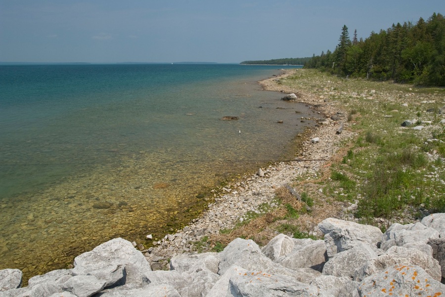 Lake Huron shoreline of Drummond Island in Michigan s Upper Peninsula