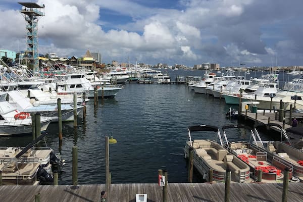 Destin harbor is a fun place to visit and see the daily catch come in or go out on a fishing trip