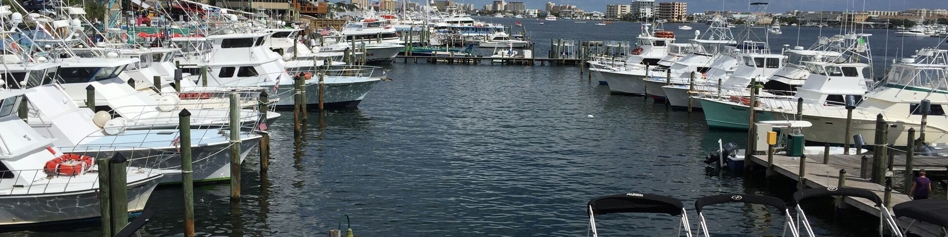 Destin harbor is a fun place to visit and see the daily catch come in or go out on a fishing trip