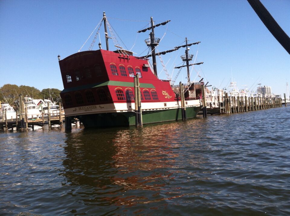 Pirate ship in the destin harbor