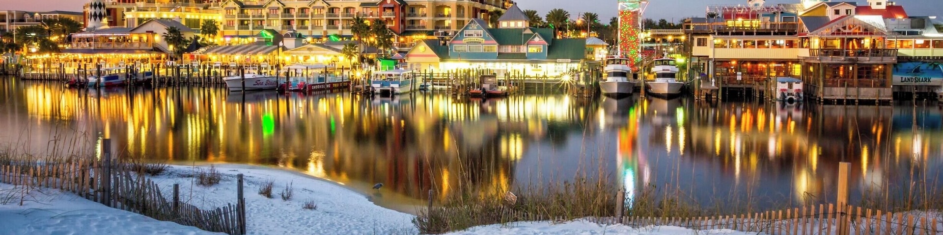 Evening shot looking at Harbor Walk Village