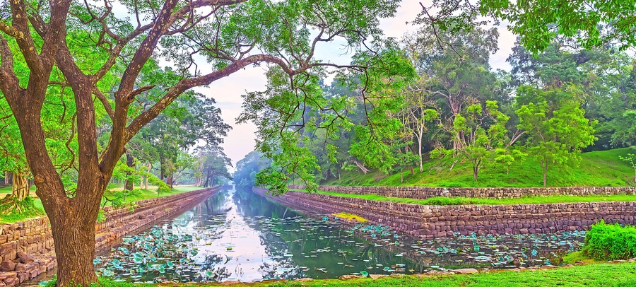 Panorama of Sigiriya moat, Sri Lanka