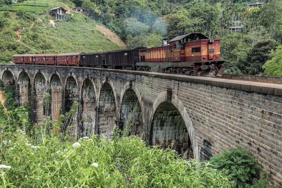 The Demodara nine arch railway bridge is located between Demodara and Ella railway stations. Specialty of this bridge is that, it’s constructed with stones, bricks and cement, but without any steel.