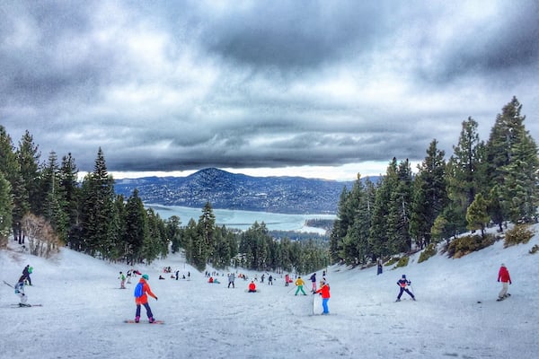 Snow Skiing at Big Bear, CA.
