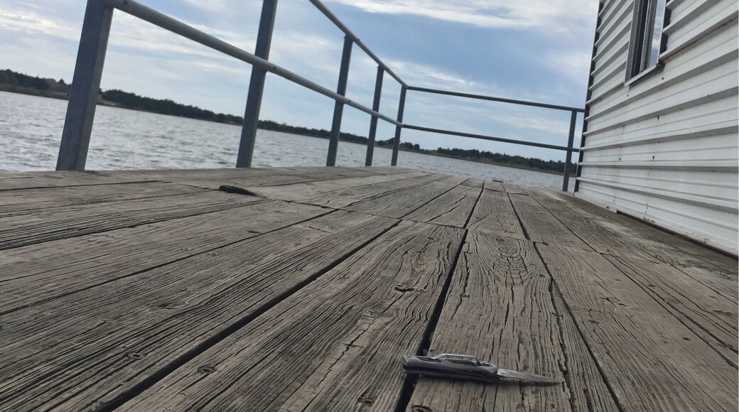 East of Duncan, Oklahoma you will find this floating fishing pier at the end of the equestrian trail campground. You can fish inside or outside with a permit.