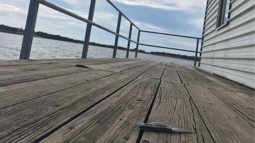 East of Duncan, Oklahoma you will find this floating fishing pier at the end of the equestrian trail campground. You can fish inside or outside with a permit.