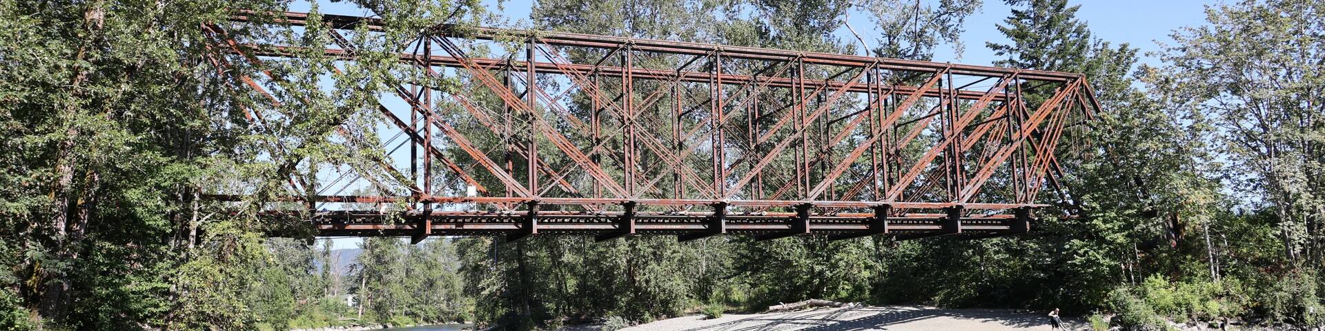 Whipple-Truss-Eisenbahnbrücke in Duncan