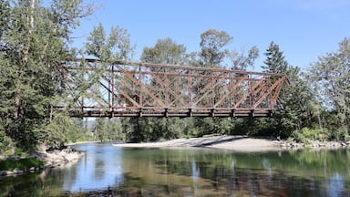 Whipple-Truss-Eisenbahnbrücke in Duncan