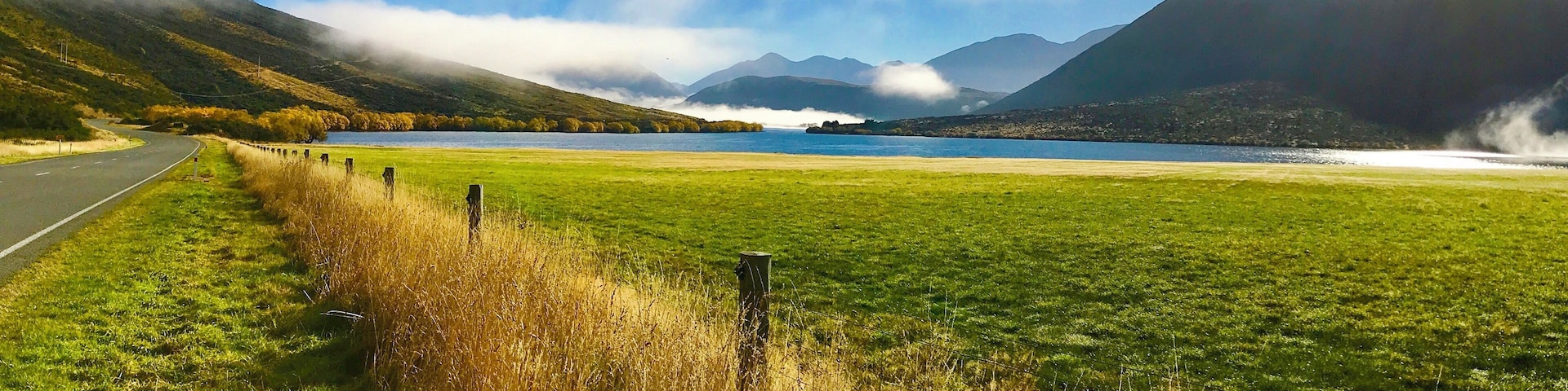 Misty lake