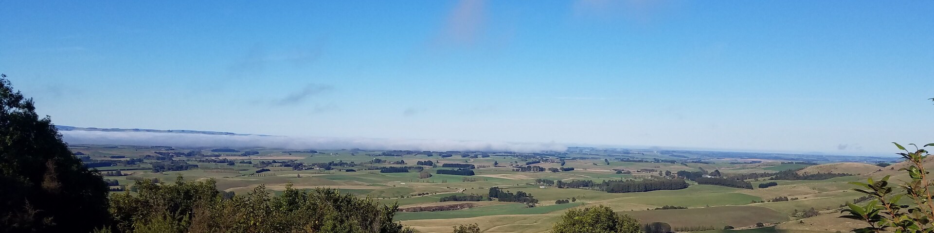 Morning view from Dolamore loop lookout, not far from Gore, NZ.