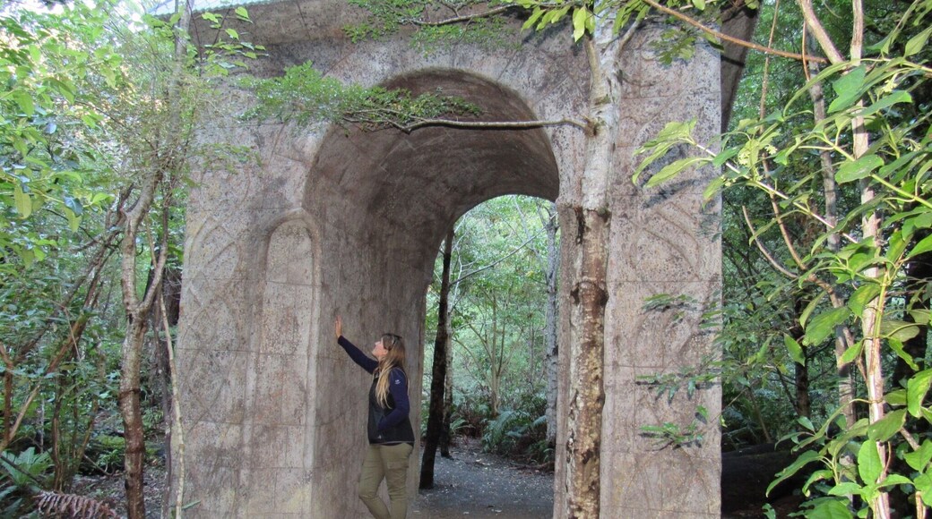The original arch used for the filming of Rivendell was removed but this smaller recreation was installed in its original location