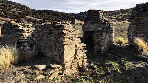 The ruins of Welshtown, a ghost town from the gold rush days of central Otago