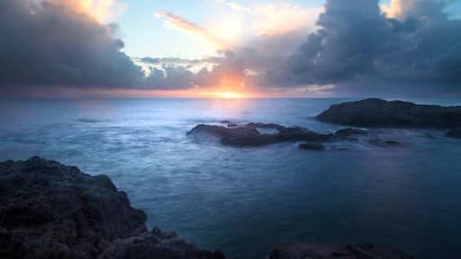 The sun setting on the east coast is something you don't see everyday.