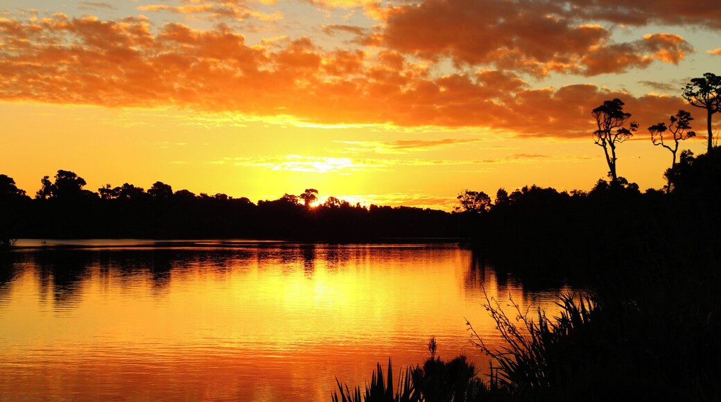 Sunset in Fiordland, taken from Martins Bay Lodge