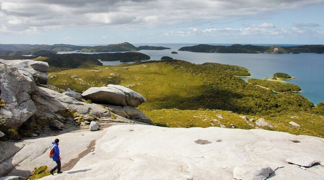 With our boat anchored in Port Pegasus on the south side of Stewart Island we explored the granite domes. This is an area that is very seldom visited.