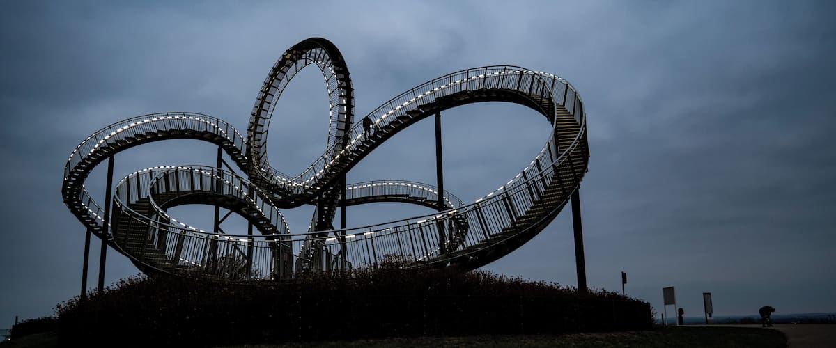 The Tiger & Turtle in Duisburg.
The Rollercoaster like monument can be explored by foot.