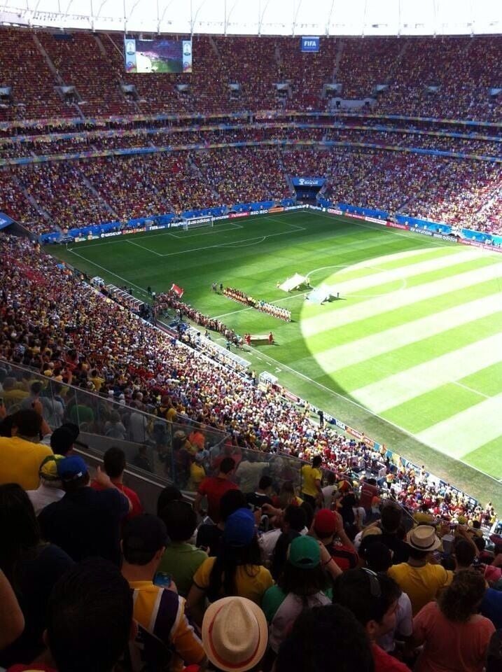 Nation Stadium in Brasília during the World Cup 2014. Portugal was playing against Gana. Great match! 