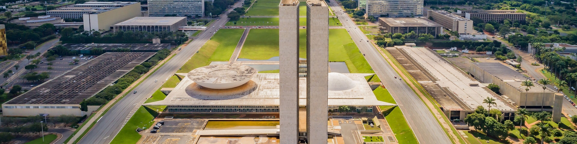 Congresso Nacional National Congress Brasília Praça dos 3 Poderes Eixo Monumental Asa Norte Asa Sul Brasilia Brasil Brazil Plano Piloto