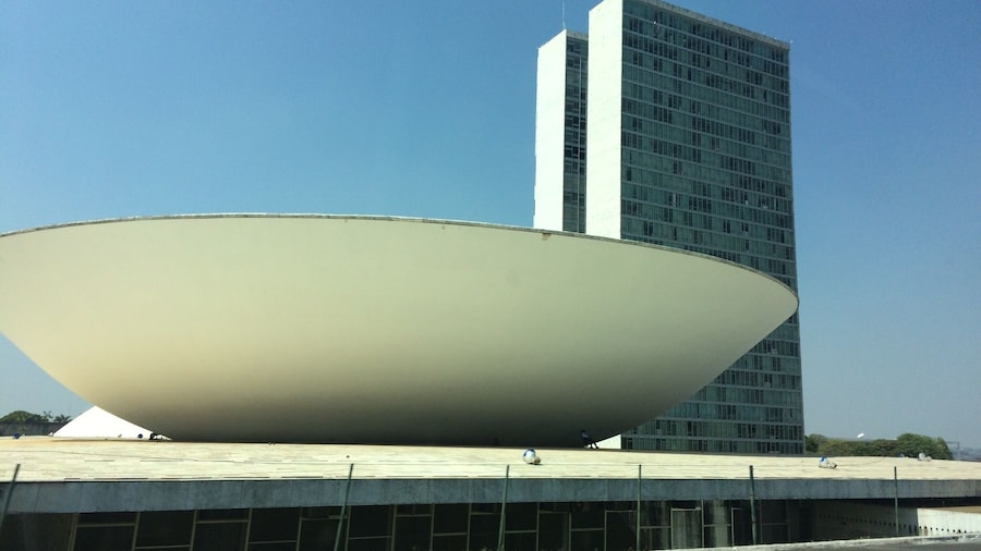 Unusual shot of the National Congress.