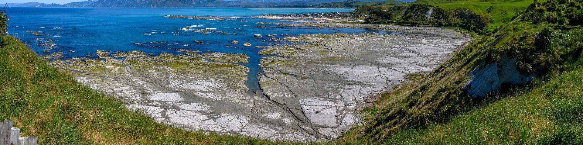Walking around Kaikoura Peninsula, New Zealand on a beautiful Spring day.