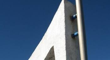 Marker at the geographical centre of New Zealand. Branford Reserve in Nelson.
