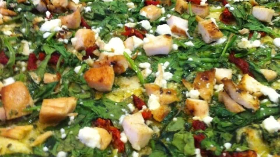 Mediterranean Al Pesto Pizza