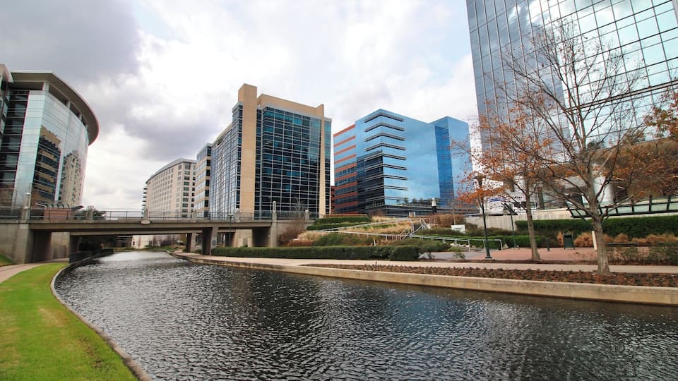 Taken along the waterway.