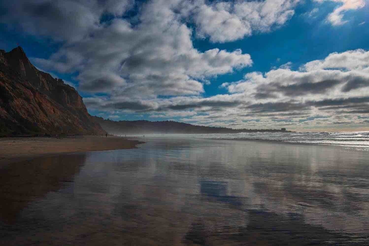 Reflections from Black Beach, California