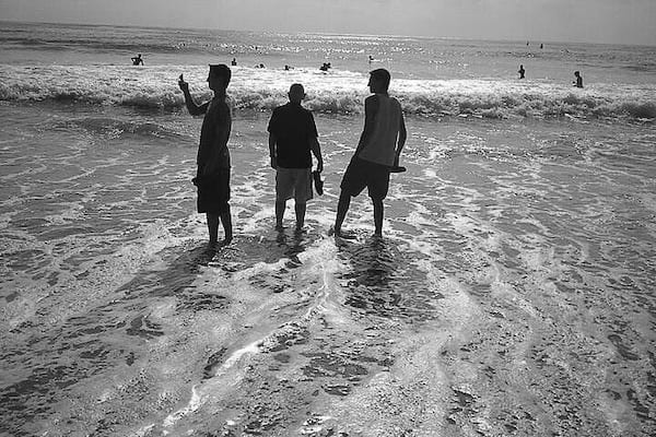 A walk along the beach before sunset.