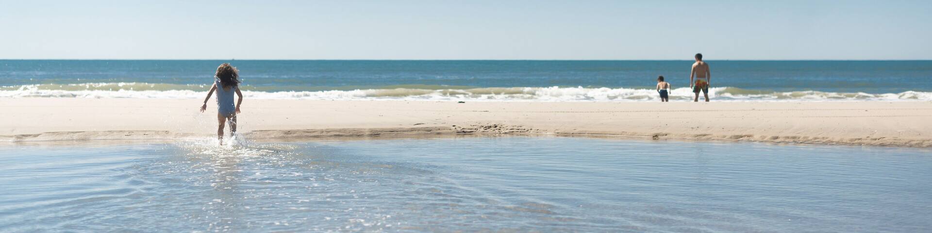 Tide pool and beautiful beach