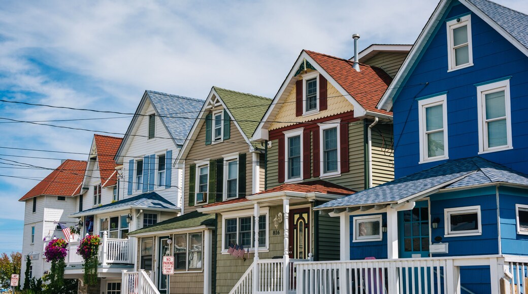 Houses on Bay Avenue in Somers Point, New Jersey.